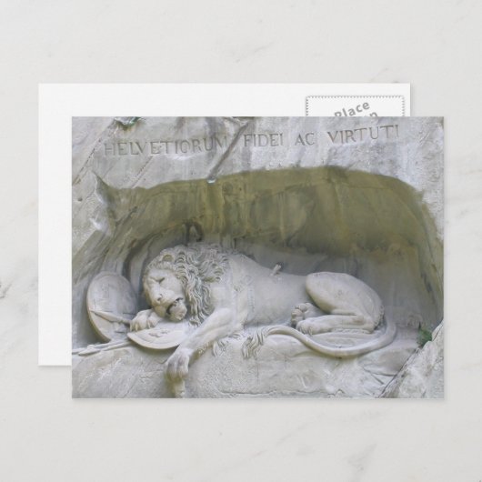 Lion Monument Lucerne Briefkaart (Voorkant / Achterkant)