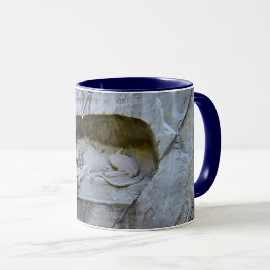 Lion Monument, Lucerne-meer Mok (Voorkant rechts)