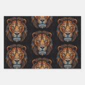 Lion Mosaic Glas in lood Inpakpapier Vel (Voorkant 3)