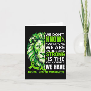 Lion Motivatie Green Ribbon Mental Health Aware Kaart