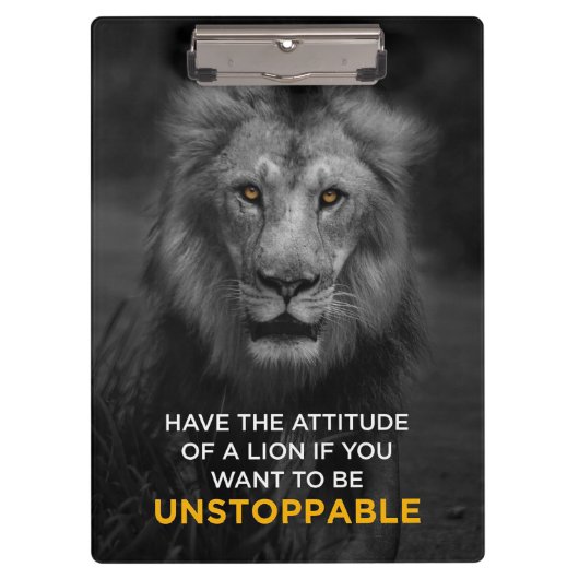 Lion Motivatie Klembord (Voorkant)