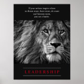 Lion Motivatie Leadership Poster (Voorkant)