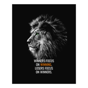 Lion Motivatie Quote Foto Afdruk