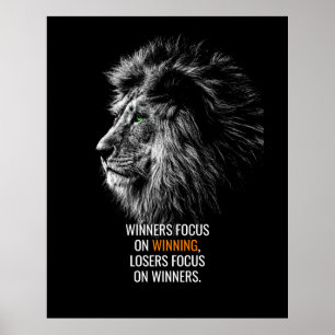 Lion Motivatie Quote Poster