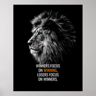Lion Motivatie Quote Poster