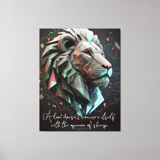 Lion Motivation Quote Canvas Afdruk