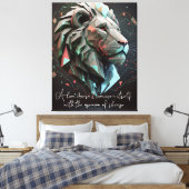 Lion Motivation Quote Canvas Afdruk (Insitu (Slaapkamer))