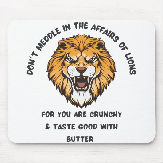 Lion mousepad muismat (Voorkant)