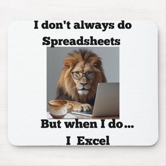 Lion Mousepad Muismat (Voorkant)