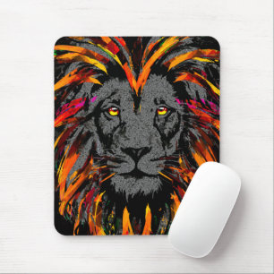 Lion Mousepad   Oranje donkere lion-Muismat Muismat
