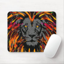 Lion Mousepad - Oranje donkere lionMuismat