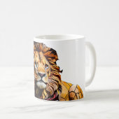 Lion Mozaïek Glas in lood Mok Ontwerp (Voorkant rechts)