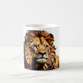 Lion Mozaïek Glas in lood Mok Ontwerp