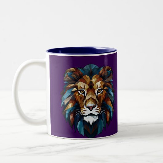 lion mug tweekleurige koffiemok (Links)