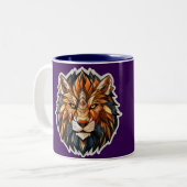 lion mug tweekleurige koffiemok (Voorkant links)