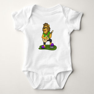 Lion Musician Guitar Music Romper