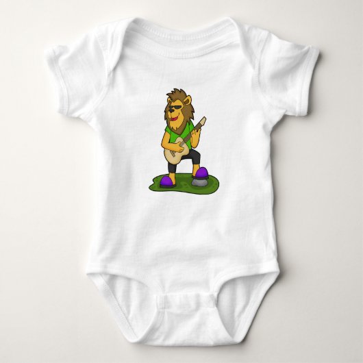 Lion Musician Guitar Music Romper (Voorkant)