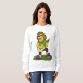 Lion Musician Guitar Music Trui (Voorkant volledig)