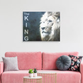 Lion Natuur Animal Foto van de King Sjabloon Canvas Afdruk (Insitu (Woonkamer))