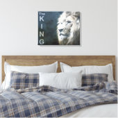 Lion Natuur Animal Foto van de King Sjabloon Canvas Afdruk (Insitu (Slaapkamer))