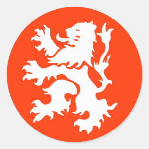 Lion Nederland Ronde Sticker