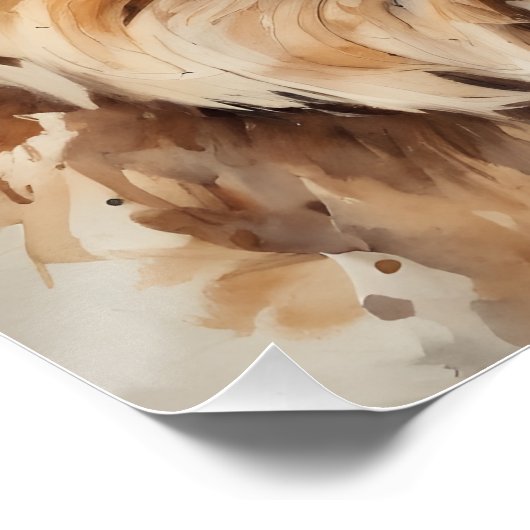 Lion no 1 Glanzend Poster (Hoek)