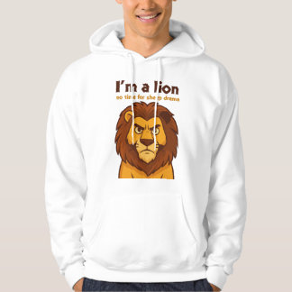  lion no time for sheep drama White Motivational Hoodie