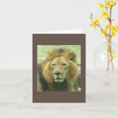 Lion Note Card Kaart (Gele Bloem)