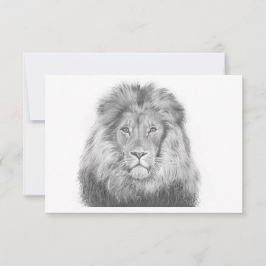 Lion Note Card Notitiekaartje (Voorkant)