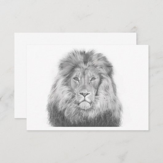 Lion Note Card Notitiekaartje (Voorkant / Achterkant)