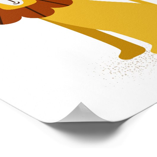 Lion Nursery Animal Poster (Hoek)
