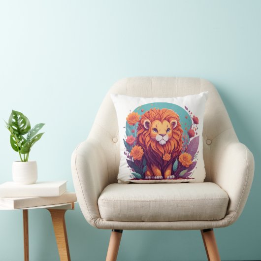 Lion Nursery Art Kussen (Stoel)