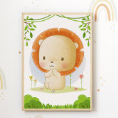 Lion Nursery Print Animal Kinder Room Poster