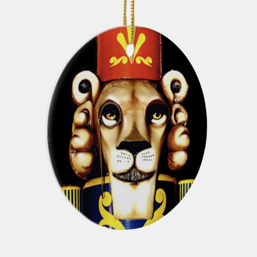 Lion Nutkraker kerstversiering Keramisch Ornament (Rechts)