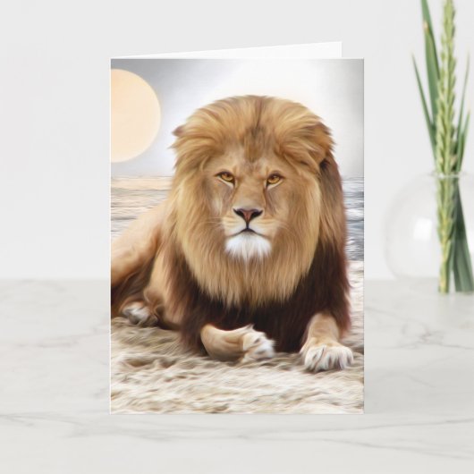 Lion Ocean Photo Paint Kaart (Voorkant)