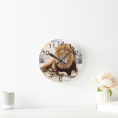 Lion Ocean Photo Paint Ronde Klok (Huis)