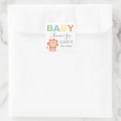Lion Oerwoud Animal | Baby Boy Shower Vierkante Sticker (Tas)