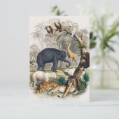 LION OERWOUD BEER ELEPHANT TIGER RSVP KAARTJE (Staand voorkant)