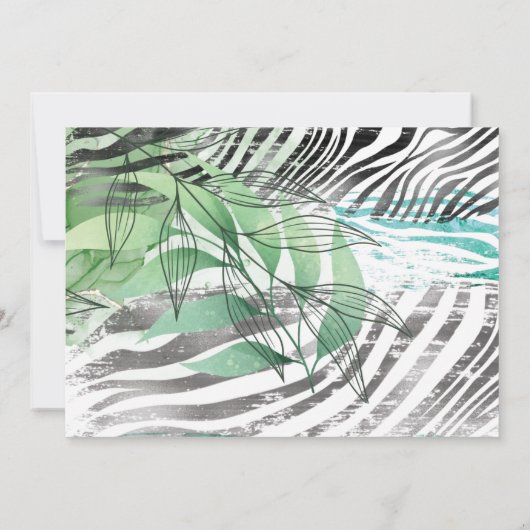 Lion Oerwoud Cute 5th Birthday Photo Invitation Kaart (Achterkant)