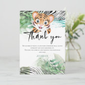 Lion Oerwoud Cute Exotic Safari Bedankkaart (Staand voorkant)