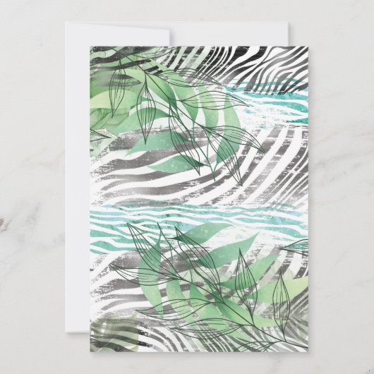 Lion Oerwoud Cute Exotic Safari Bedankkaart (Achterkant)