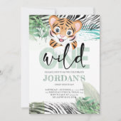 Lion Oerwoud Cute First Birthday Kaart (Voorkant)