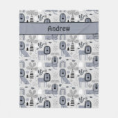 Lion Oerwoud King Fleece Blanket (Voorkant)