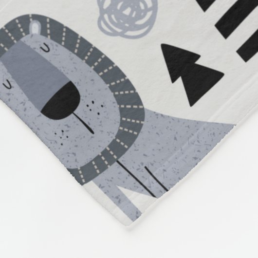 Lion Oerwoud King Fleece Blanket (Hoek)