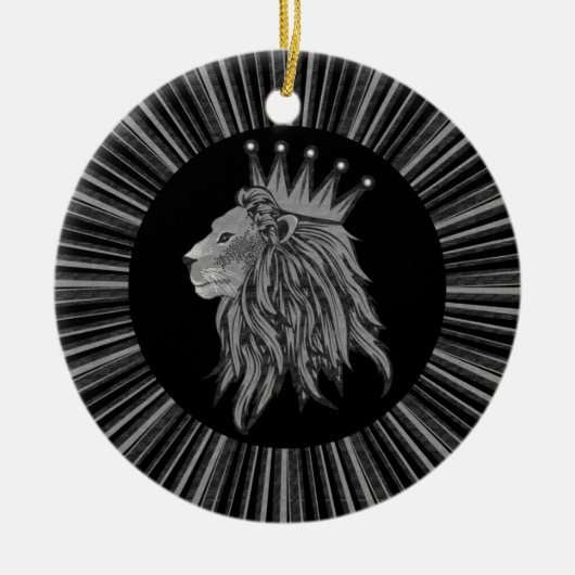Lion - Oerwoud King Keramisch Ornament (Voorkant)