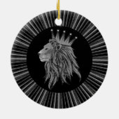 Lion - Oerwoud King Keramisch Ornament (Achterkant)