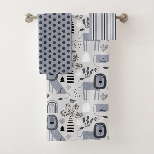 Lion Oerwoud King Towel Bad Handdoek (Insitu)