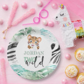 Lion Oerwoud op persoonlijke titel 2e verjaardag Papieren Bordje (Feest)