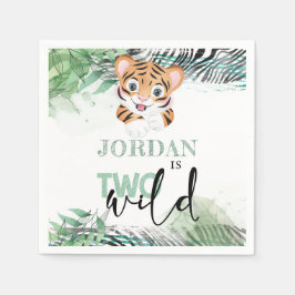 Lion Oerwoud op persoonlijke titel 2e verjaardag Servet