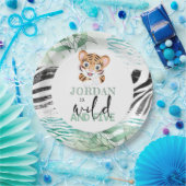 Lion Oerwoud Personalized 5th Birthday Papieren Bordje (Feest)